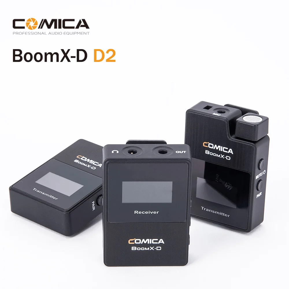 COMICA Boomx D2 2 4G Цифровая Беспроводная микрофонная система с двойными передатчиками