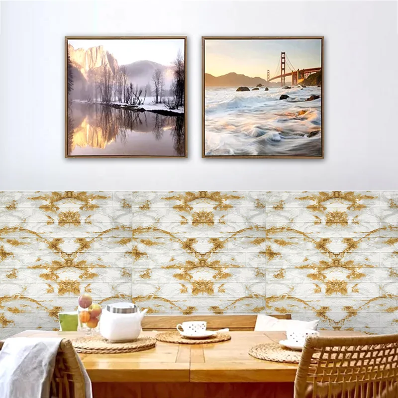 

10pcs 3D Marble Wallpaper 77x70cm Wall Sticker Thicken 4mm Self-Adhesive Waterproof Wall Decor Stickers for Home Bedroom TV Wall