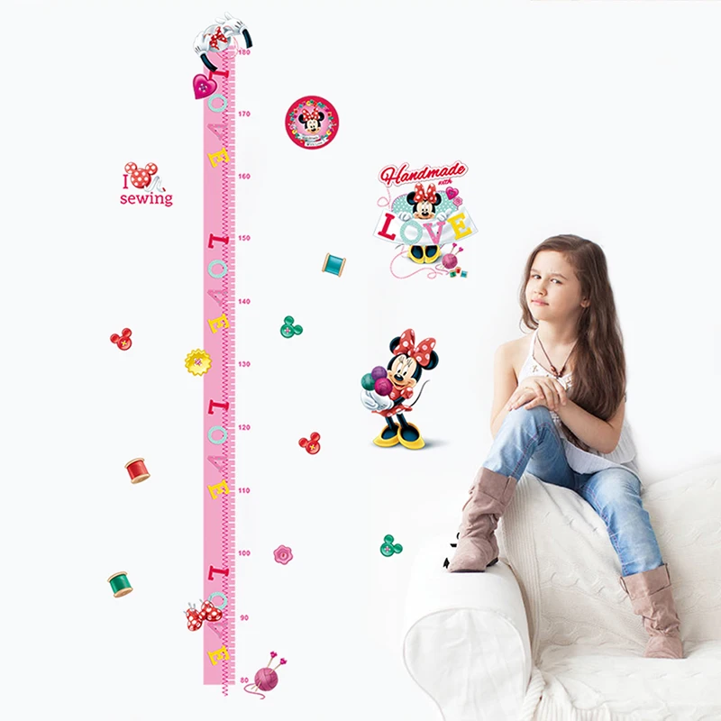 Мышь Наклейка на стену с измерительной таблицей роста и Минни Disney Детские