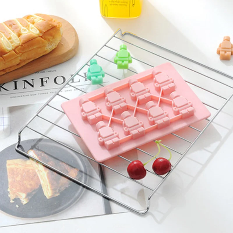 8 даже робот силиконовая форма практичная для торта Форма шоколада креативный