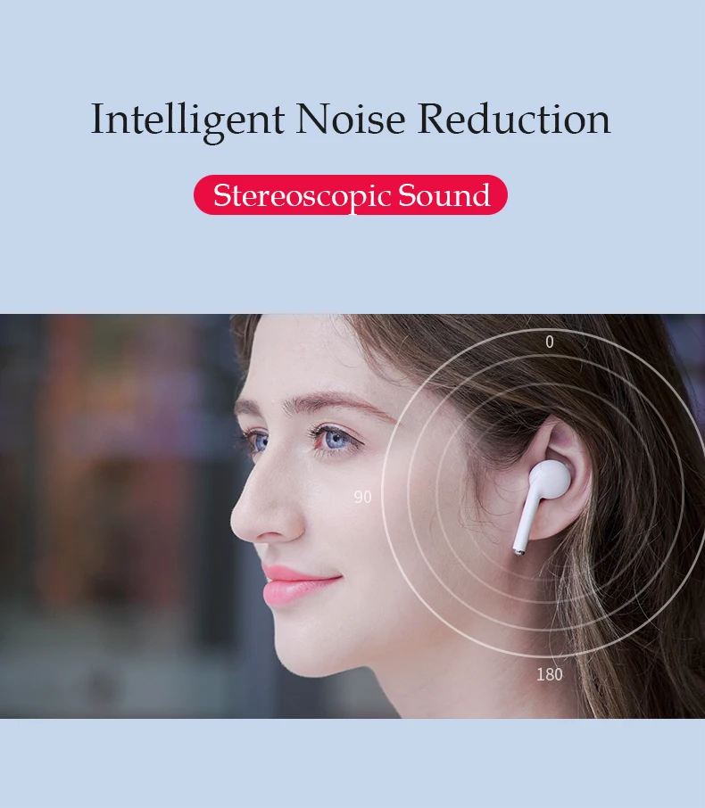 2019 Новинка TW50 Bluetooth гарнитура для iPhone двойные динамики шумоподавление наушники