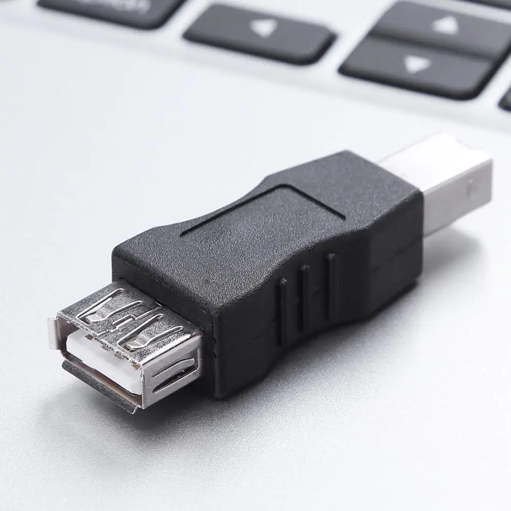 USB 2.0 A Female to B Male Adapter Connector AF BM Converter Mini Portable Black for PC Computer Phone Printer | Компьютеры и офис