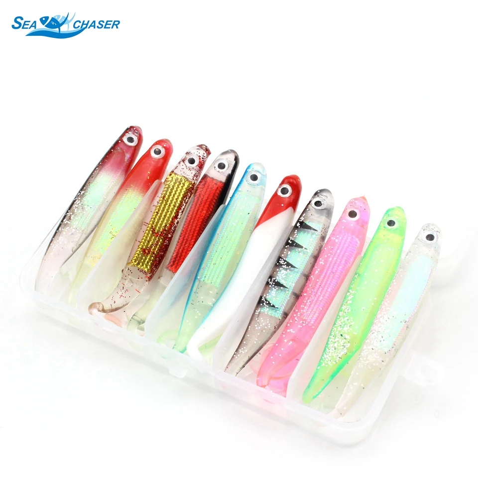 

10 шт., мягкая рыболовная приманка, 10 см, 4,7 г