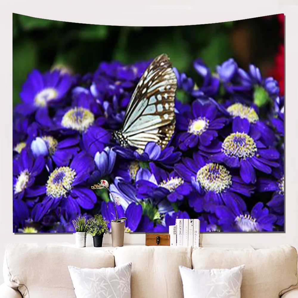 Zeegle бабочка Настенный Гобелен для дома офиса гостиной арт гобелен кровать