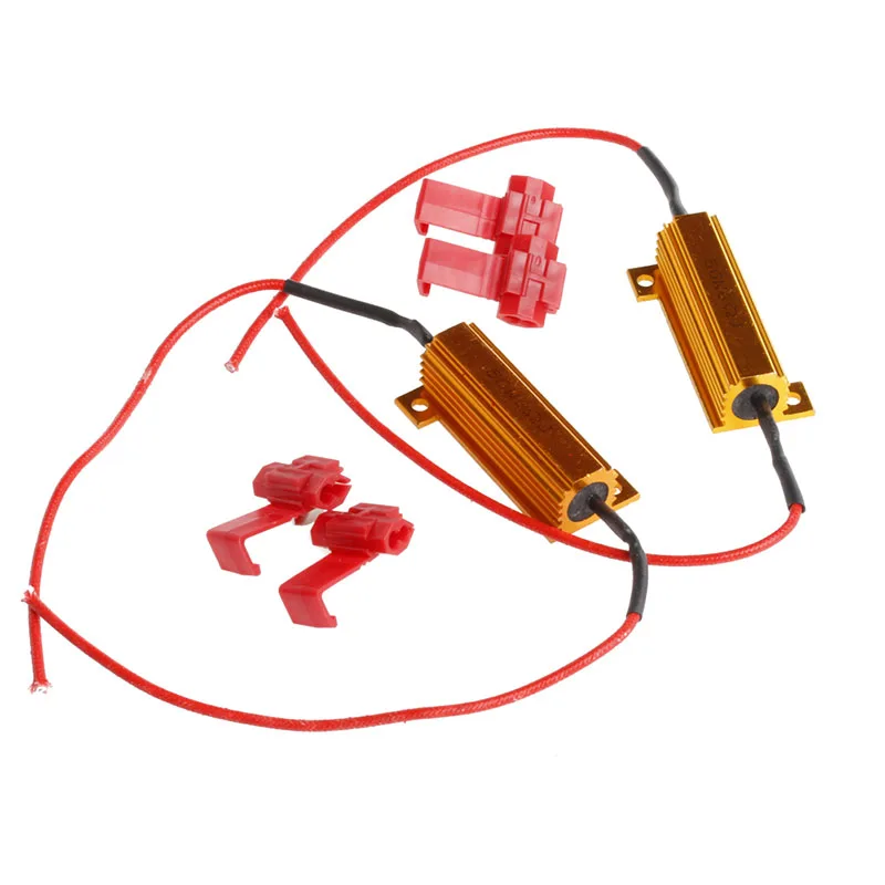 

2x LED DRL Fog Light Canbus 50W 6Ohm Load Resistor Canceller Decoder DC 12V E7CA