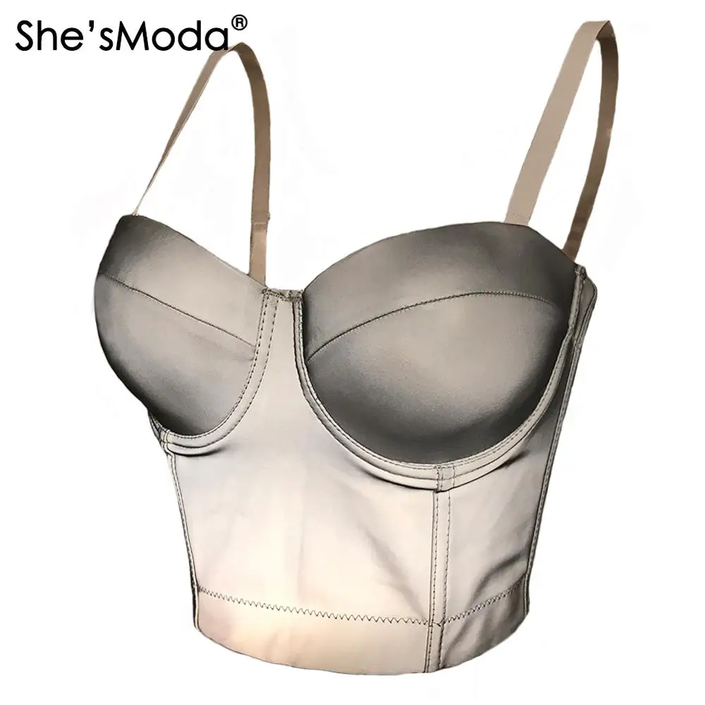 She'sModa флуоресцентный бюстгальтер для женщин бюстье бюстгальтер для ночного клуба вечерние обрезанный Топ Плюс Размер