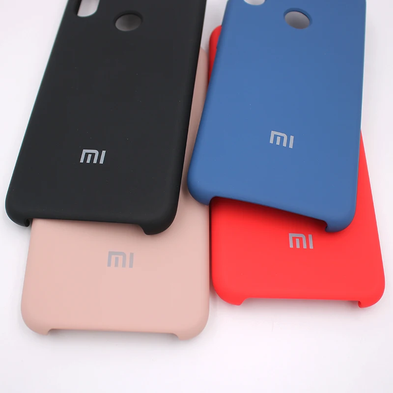 Original Xiaomi Redmi Note 7 Liquid Silicone Back Case Smooth-Touch Soft Silky Shell Protection Cover For with Logo | Мобильные