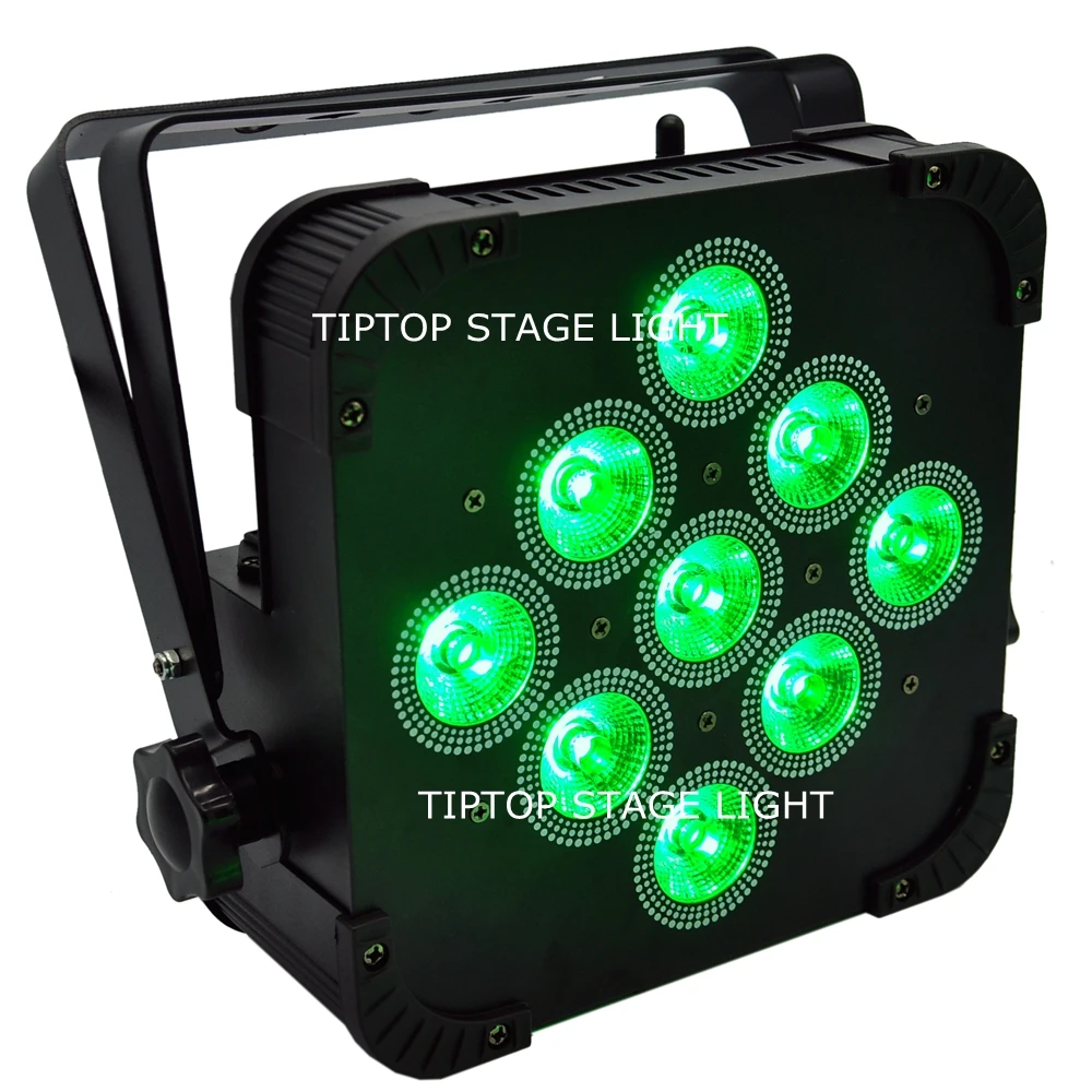 Бесплатная доставка 4 шт 9x15 Вт 5 цветов тонкий алюминиевый сценический DMX512