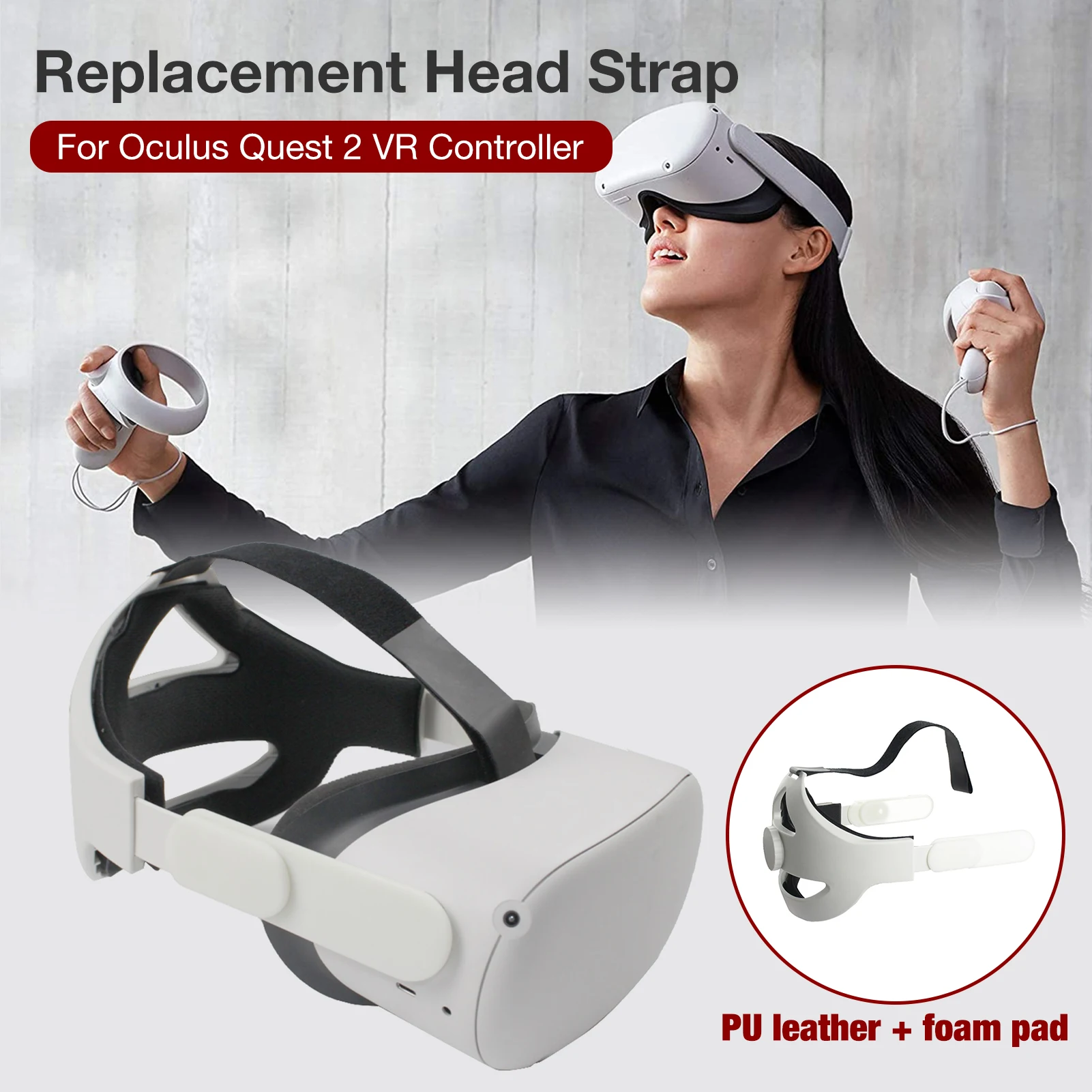 

Adjustable Head Strap VR Elite Strap Comfort Improve Supporting Force support Straps Accessories For Oculus Quest 2 VR