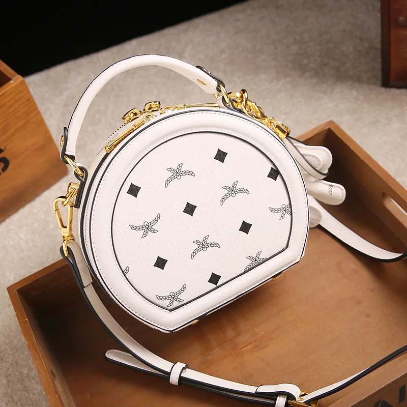 

Универсальная Ретро сумка на одно плечо с геометрическим принтом 2022 дюймов Женская круглая сумка Роскошные дизайнерские сумки знаменитые ...