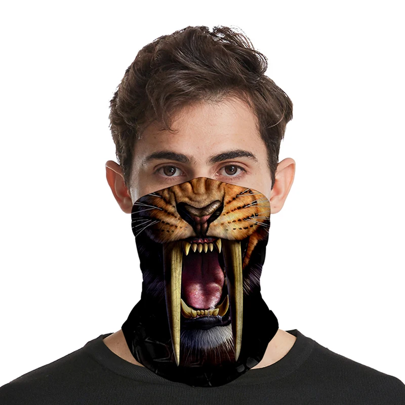 

Fashion Big Mouth Shark Printed 3D Seamless Face Mask Motorbike Headwear Magic Scarf Outdoor Cycling Fishing Ski Hiking Bandanas