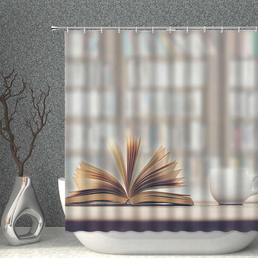 

Modern Minimalist Fashion Shower Curtain Flower Arrangement Plant Waterproof Polyester Fabric Household Decorative With Hooks