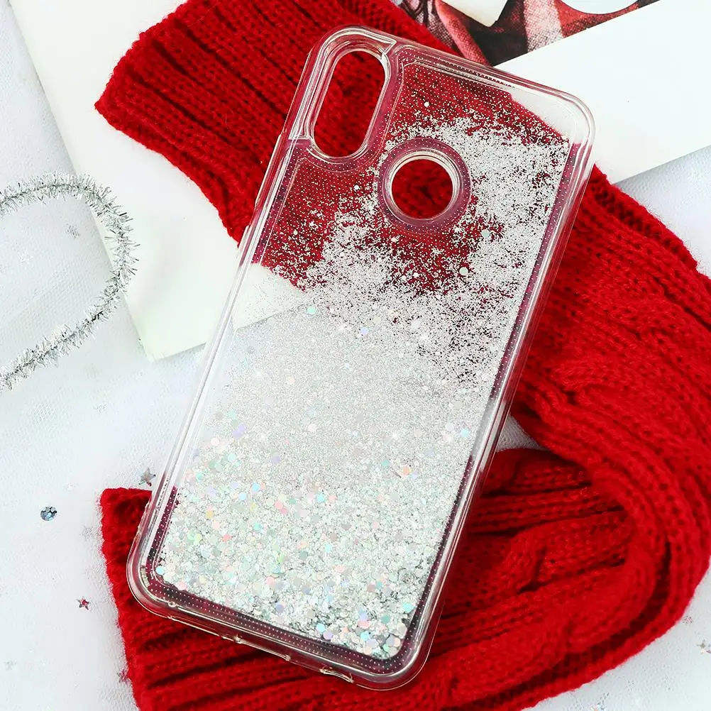 white Блестящий песок чехол для huawei P30 P20 mate 20 10 Pro Lite P Smart P10 Plus Honor 10 20 8X 7A Pro Lite Рождество чехол - Цвет: white