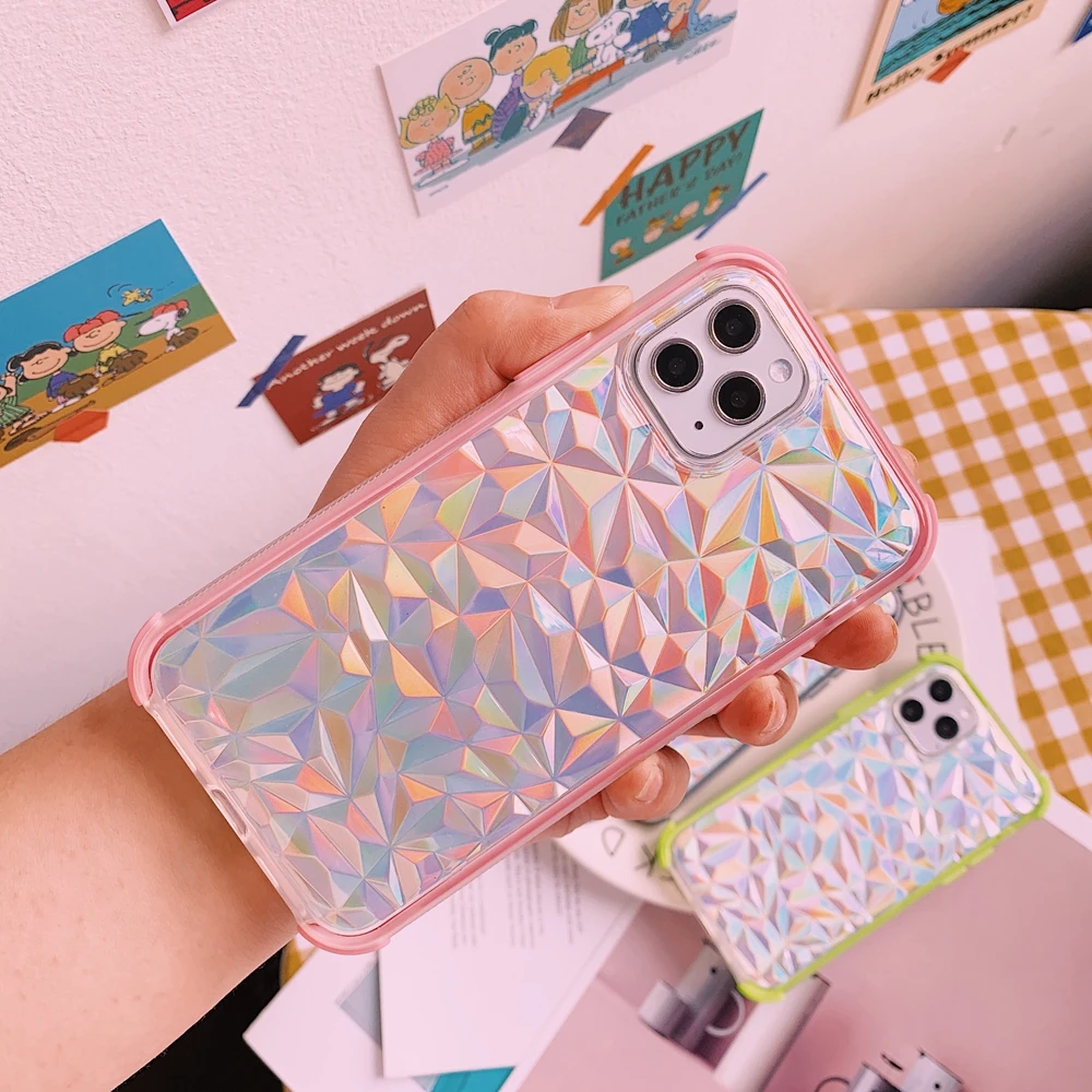 Голографический Мягкий силиконовый чехол из ТПУ для iPhone SE X 11 Pro XR XS MAX 10 7 8 6s 6 Plus |
