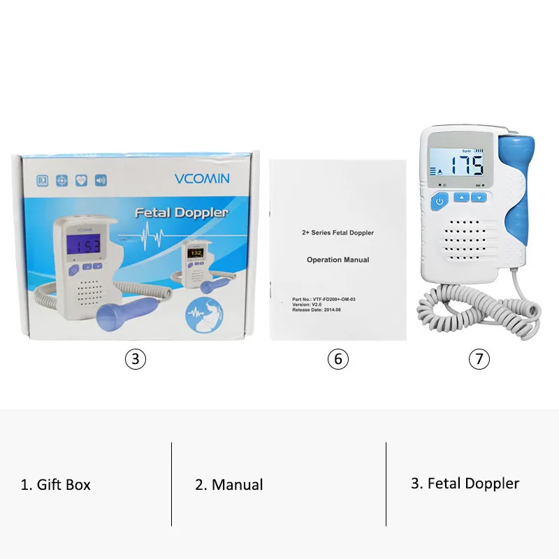 

Fetal Pregnancy Portable Ultrasound For Pregnant Women Fetal Baby Heart Rate Detection Electronic Household 2021 High Quality