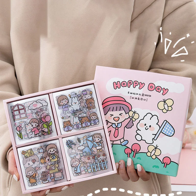 

20 ~ 100 шт./кор. Kawaii Telado крем кролик ежедневный ПЭТ Водонепроницаемый Стикеры s Скрапбукинг "сделай сам" Пуля Журнал Дневник стикер для канцеляр...