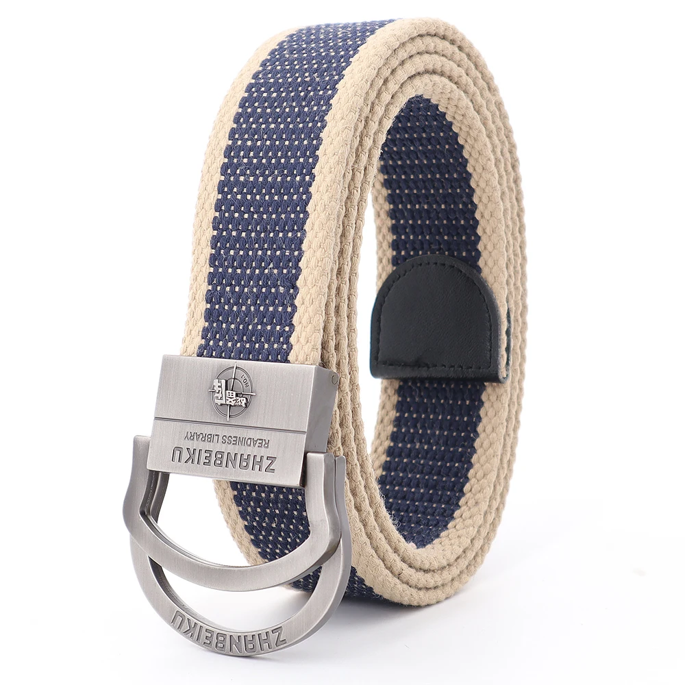 Ремень тактический мужской/женский брезентовый толстый хлопковый пояс с двойной