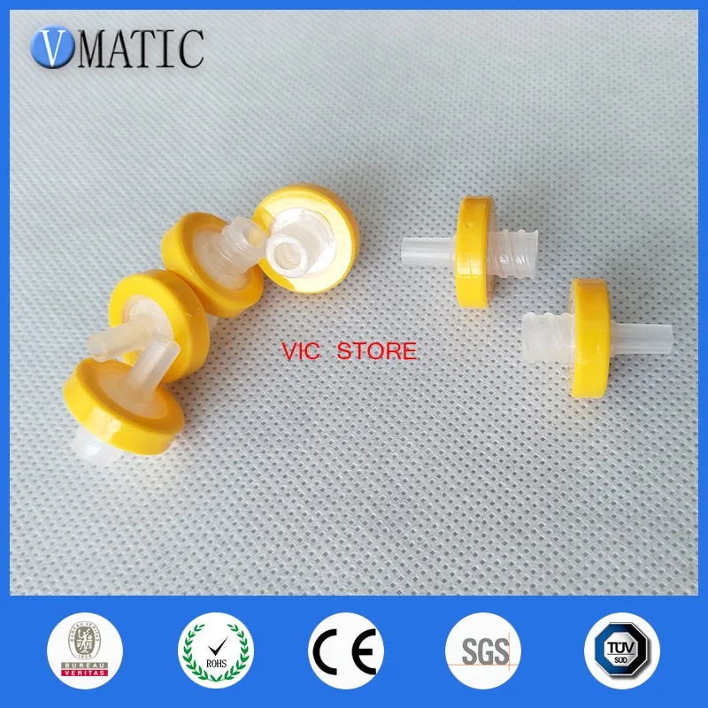 Free Shipping 100Pcs 13mm 0.22um Plastic Yellow Syringe-Driven Filter Syringe Water Solution Filtration Membrane | Обустройство дома