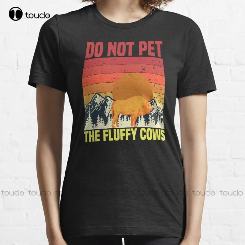 

Новинка, футболка с надписью «Do Not Pet» для пушистых коров, 14 дюймов, футболки из хлопка, унисекс
