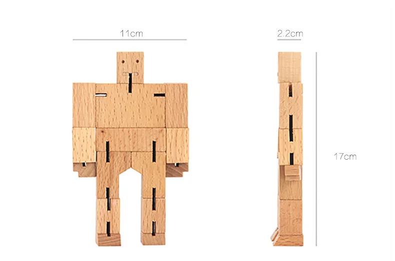 Бревенчатый робот деревянные куклы декомпрессия имитация игрушки детский