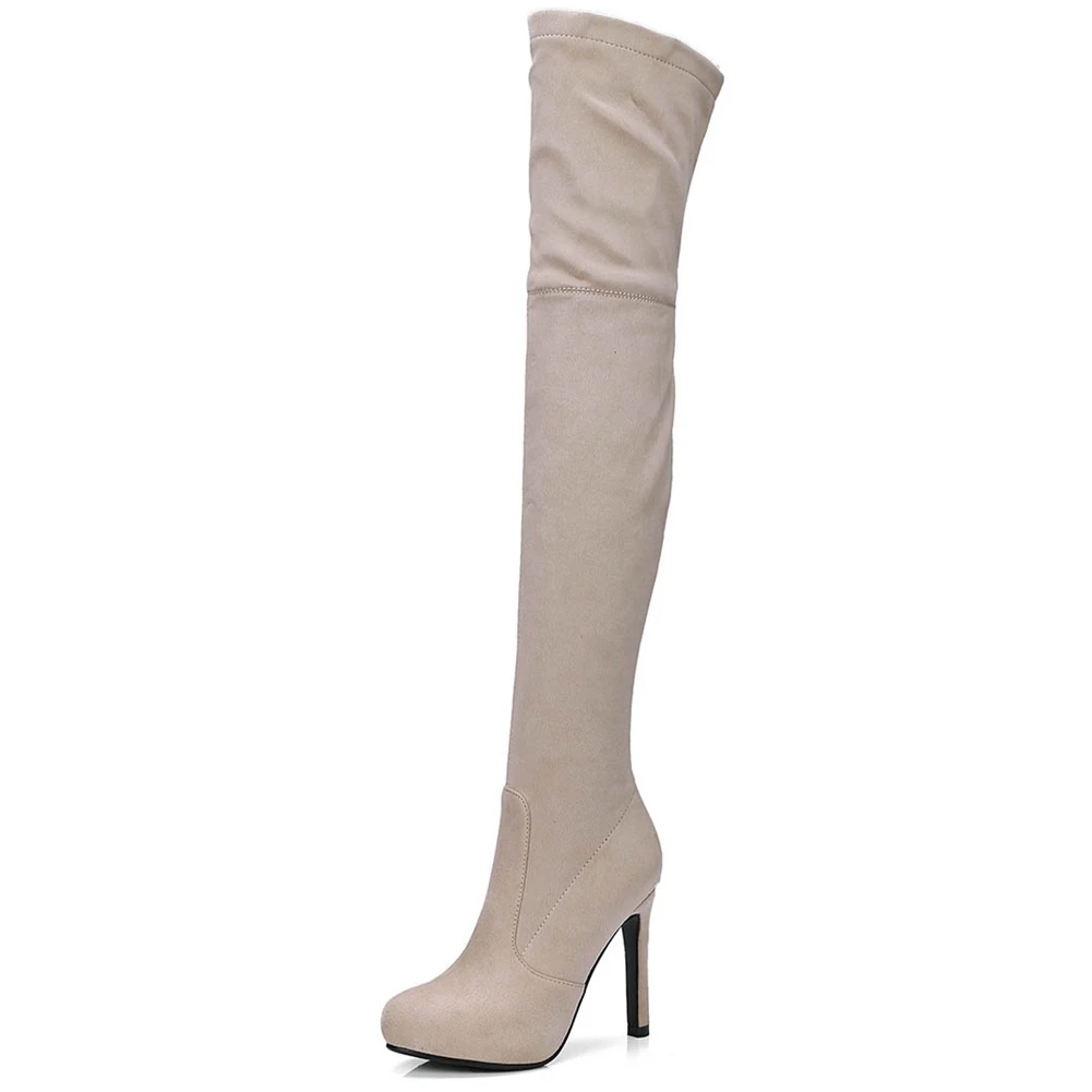

Sarairis 2021 New Arrivals Zipper Concise Over The Knee High Boots Women Shoes Stiletto Heels Fashion Elegant Thigh High Boot