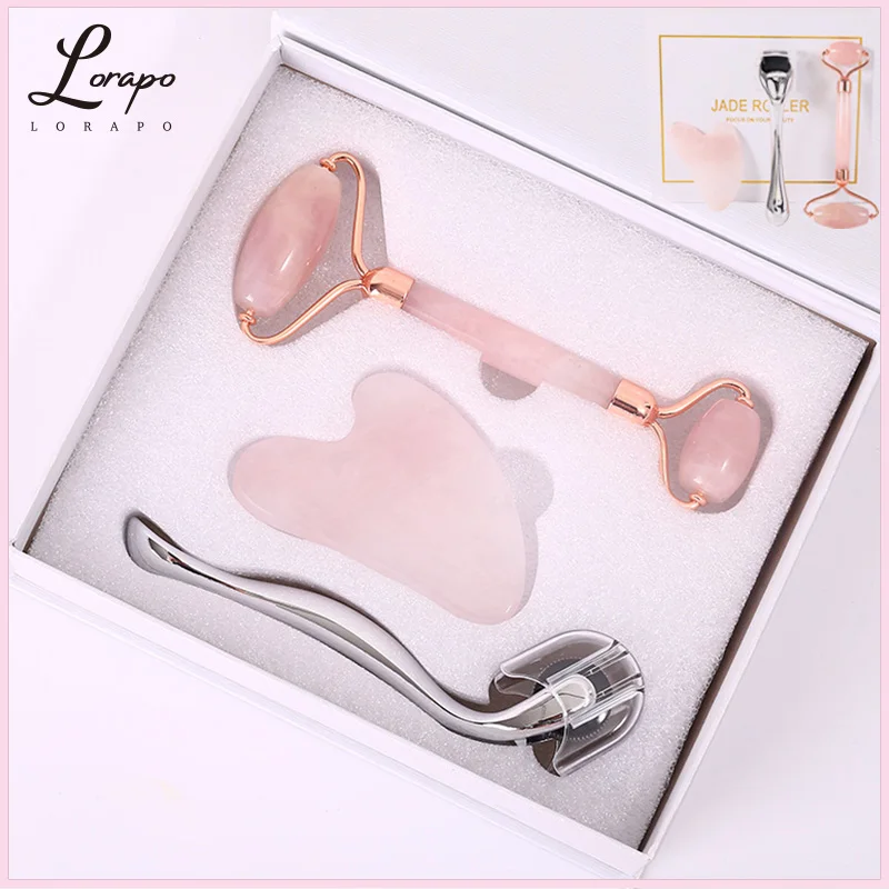 Натуральный камень нефрита роликовый лицевой массажер микронилд роллер шпатель