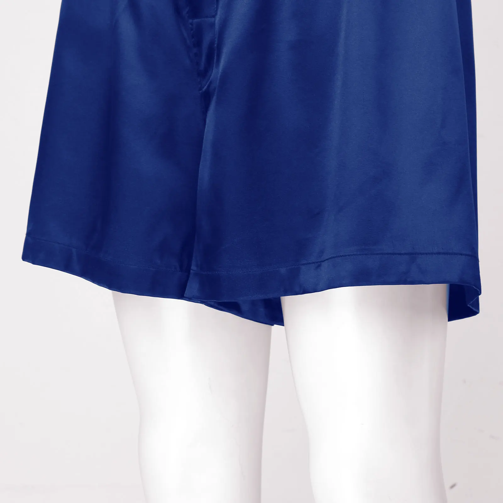 Шорты-боксеры iEFiEL мужские атласные домашняя одежда эластичный пояс на пуговицах