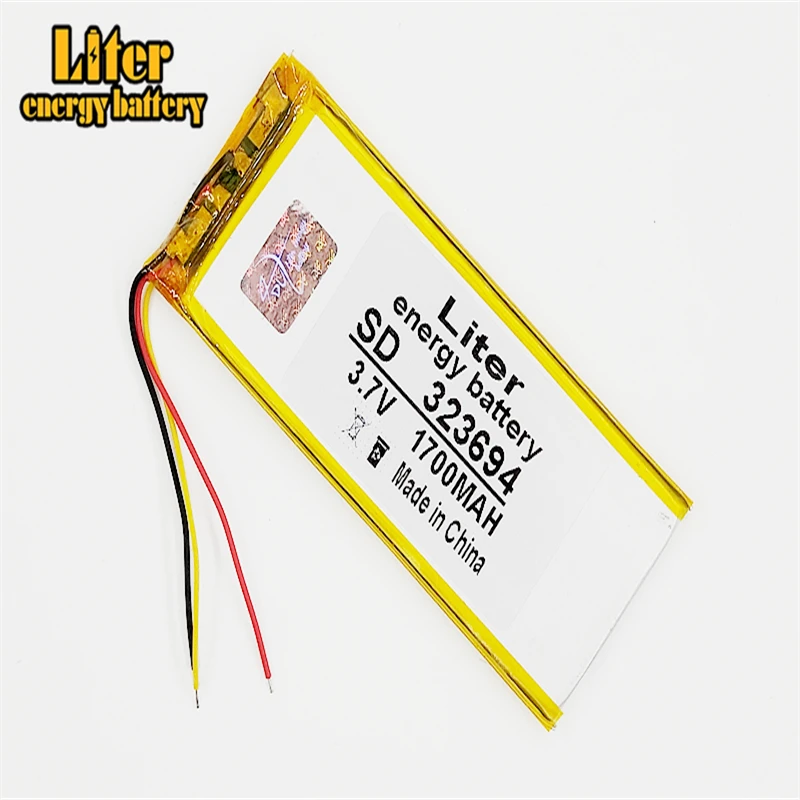 3 line 323694 3.7V 1700MAH battery li-Lion for china clone MTK phone goophone I6 6S IP6