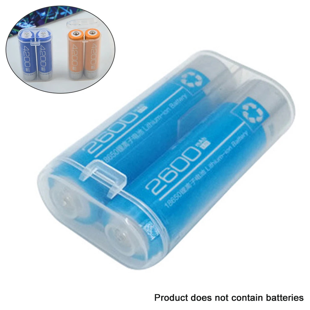 

1/5Pcs Battery Case Cover Portable Carrying Box for 2 x 18650 Battery Storage Acrylic Box Clear Transparent Plastic Safety Box