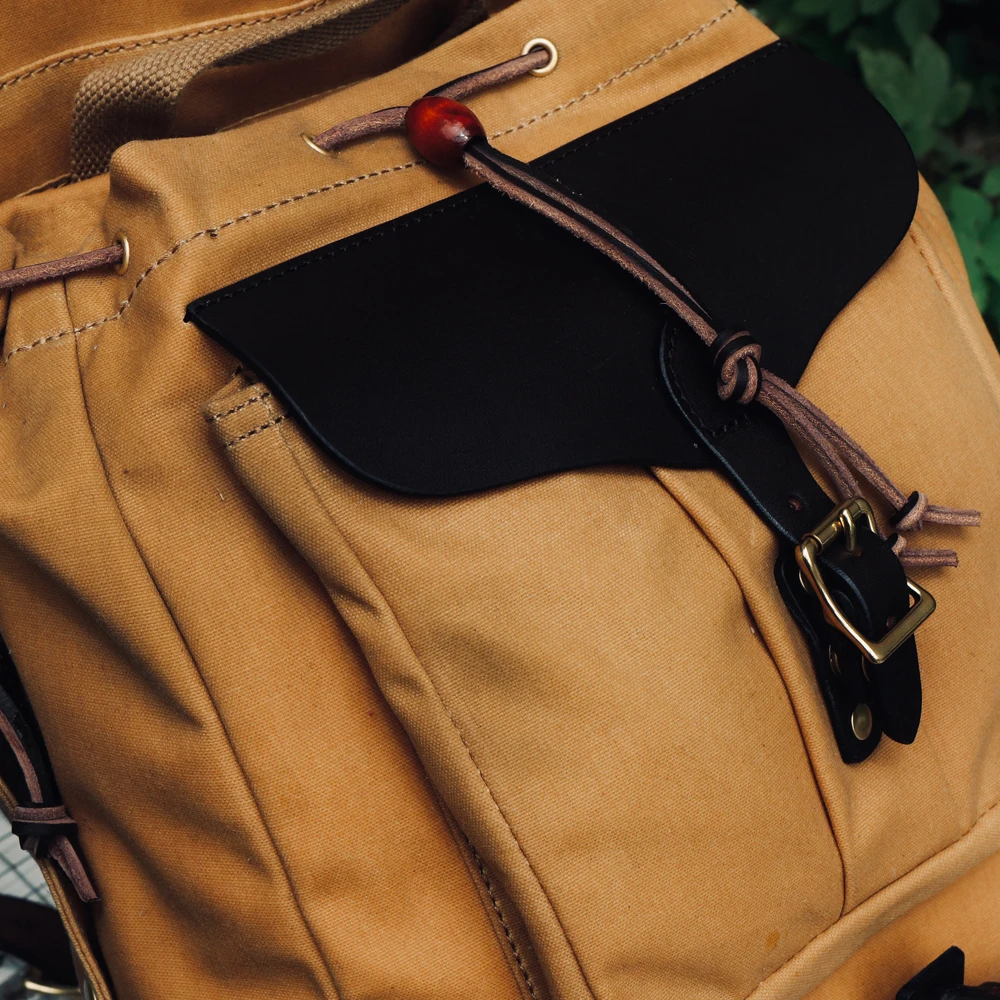 CD70017 Red Tornado Size 34x27x14cm Super Quality Genuine Italian Cowhide & 15oz Wax Water Proof Canvas YKK Zipper Vintage Bag