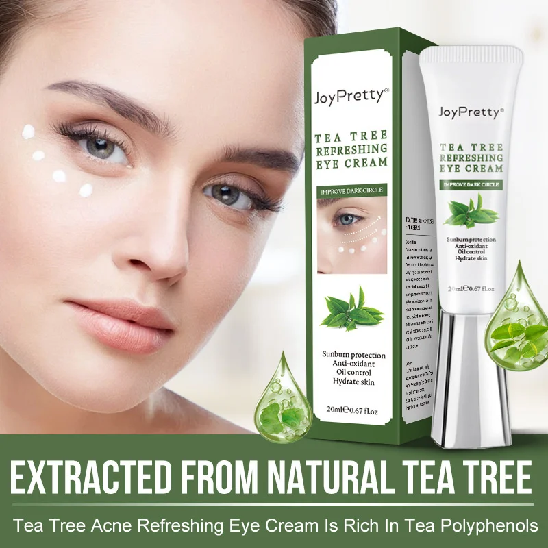 

JoyPretty Tea Tree Eye Cream Anti-wrinkle Fade Fine Line Eye Essence Removes Fat Particle Moisturizing Removal Eye Bags Care 20g