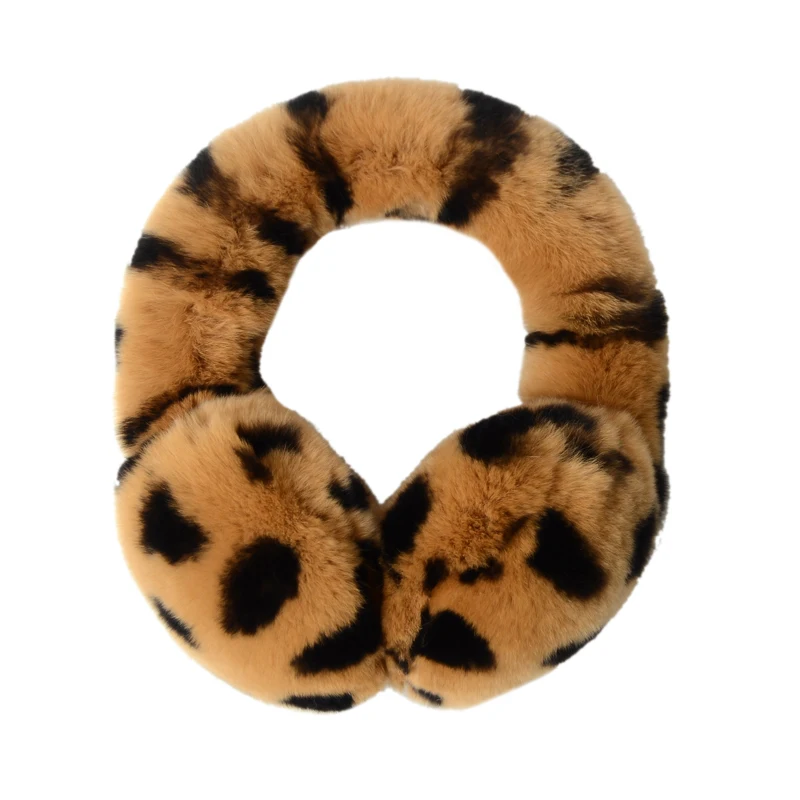 Женские и мужские теплые меховые наушники из 100% натурального меха кролика рекс |