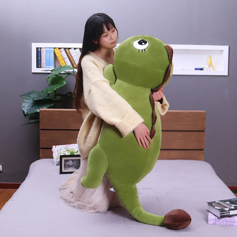 Новинка 120 см мягкая кавайная плюшевая игрушка динозавр с большими глазами