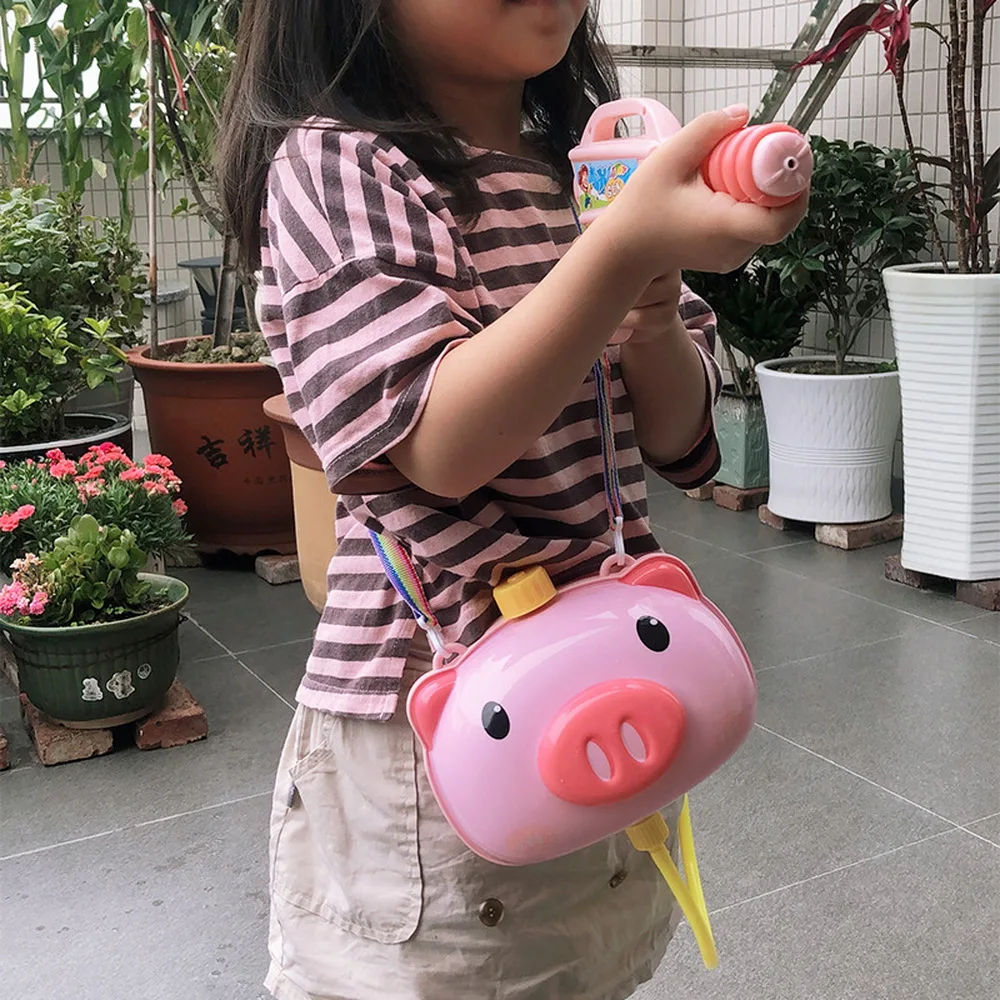 

Children's Cross-body Pull-out Water Gun Outdoor Beach Paddling Toy Piggy Shoulder Bag Water Gun