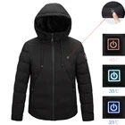 Мужская куртка с USB-подогревом, мужская повседневная куртка и пальто, плотная парка, Мужская ветровка, мужское пальто, Mont 4XL, 2019