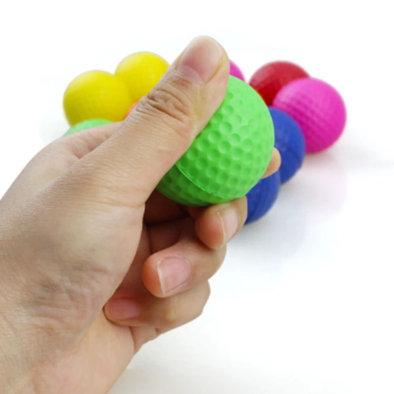 

50Pcs Elastic Indoor Golf Soft Game Ball Yellow Golf PU Ball Training Practice Elastic Foam Golf