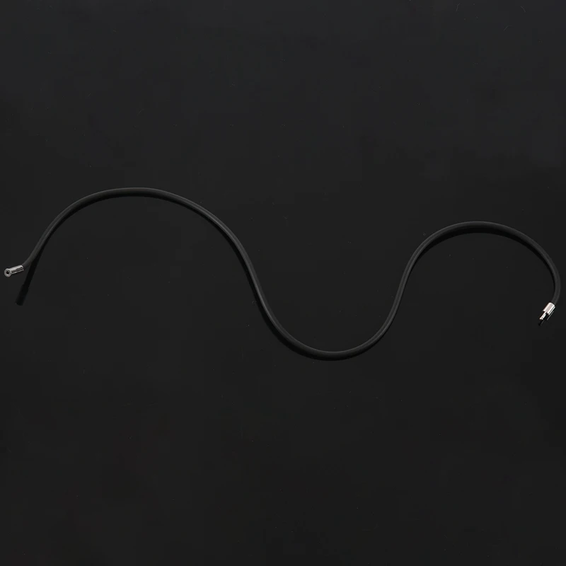 3 мм Шнур в резиновом черном ожерелье с застежкой из нержавеющей стали 16