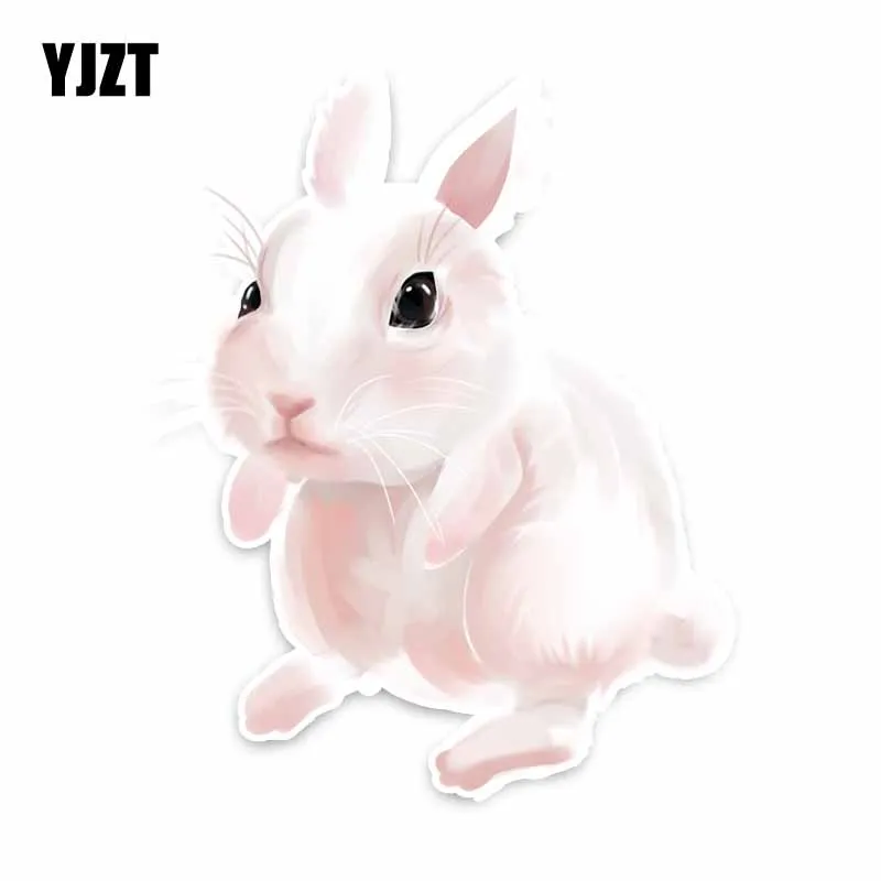 

YJZT 14,5 см * 12 см животное кролик стикер автомобиля Наклейка ПВХ креативный автомобиль-Стайлинг C29-0266