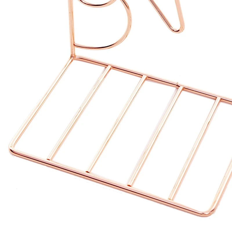 

100Pcs 19mm Rose Gold Clamp Paper Binder Clips with 4Pcs Creative Love Shaped Metal Bookends
