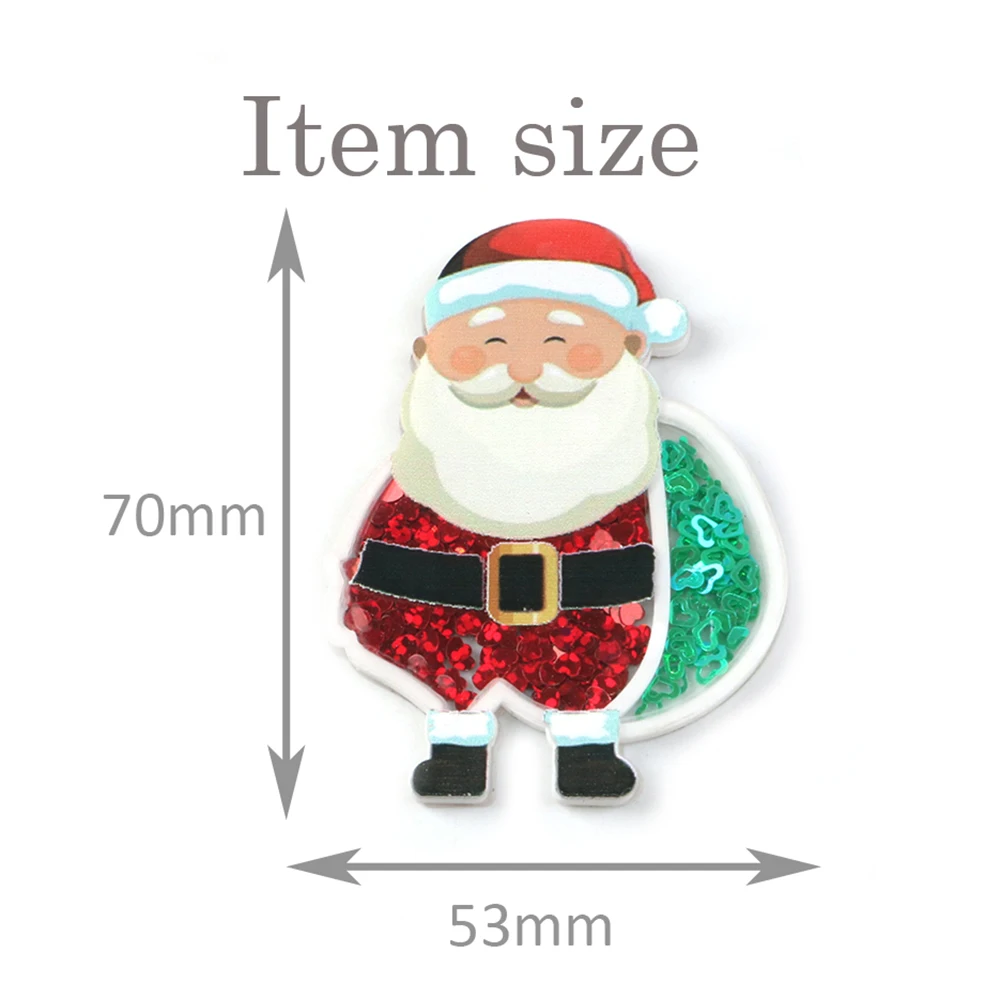 5pcs/lot Santa Claus Snowman Flatback Planar Resin DIY Christmas Crafts Festival Party Home Gift Decorations Accessories Shakers | Дом и сад