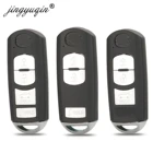 Jingyuqin 10 шт. для Mazda 3 6 CX-3 CX-5 Замена 3 2 + 1 4 кнопки смарт-пульт для автомобильного ключа чехол для брелка Red Hold MAZ24R Blade