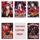 Японские классические аниме Kakegurui, пропагандистские живописные декоративные настенные наклейки на заказ, ретро художественные плакаты