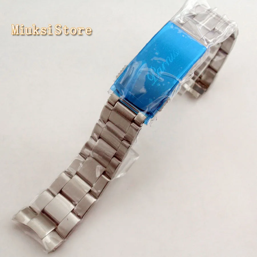 Parnis top 20mm silver steel bracelet watch band strap Fit 40mm | Наручные часы