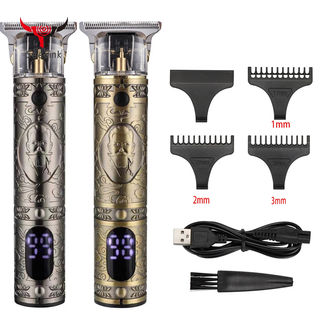 

2021 USB 0mm T9 Hair Clipper Professional Baldheaded Electric hair Cordless Shaver Trimmer Men Barber Hair Cutting Machine