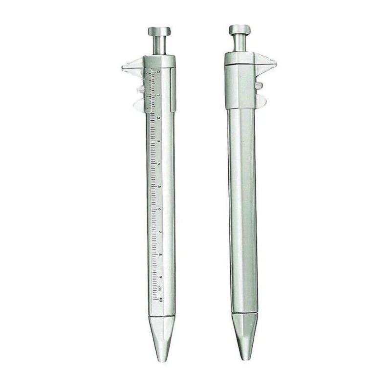 

2 Pcs Gel Ink Pen Vernier Caliper 10cm Metric Gauge Precision Dial Shock-proof Measuring Tool Multifunctional Caliper