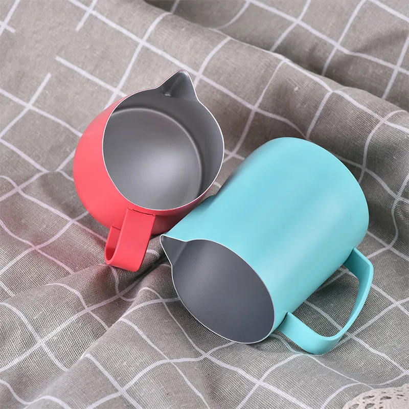 

1PCS Milk Jug 0.35-0.6L Stainless Steel Frothing Pitcher Pull Flower Cup Coffee Milk Frother Latte Art Milk Foam Tool Coffe