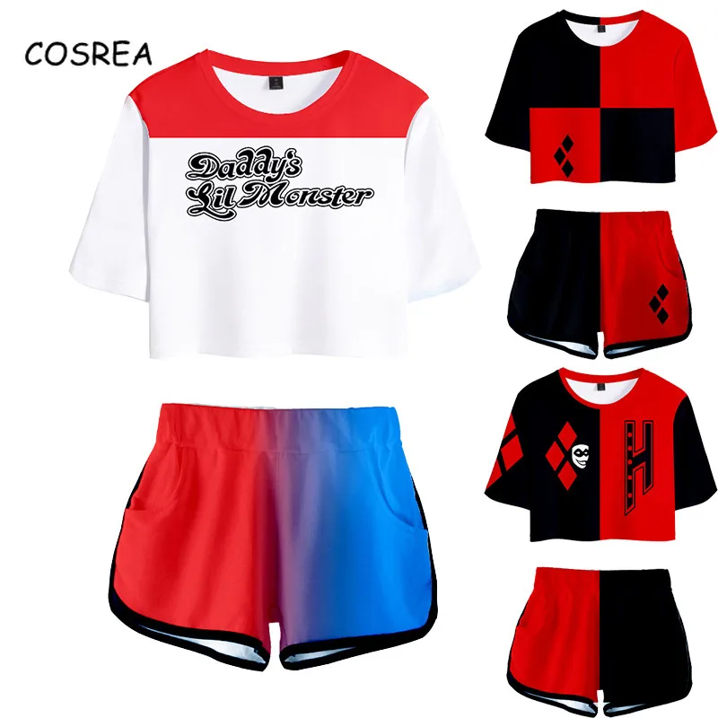 Костюм для косплея из фильма самоубийца рубашка с коротким рукавом спортивный