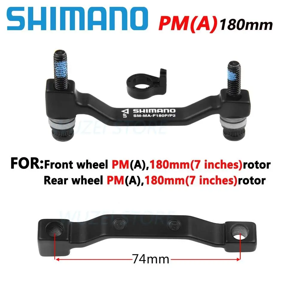 SHIMANO SM-MA-F180P/P2 F203P/P дисковый тормозной адаптер PM A опорный дисковый тормозной кронштейн для 180/203 мм ротора RT86 RT81 RT56