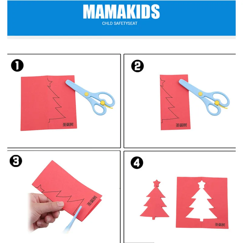 

Kindergarten Kids Toys Gift 120 Sheets Handmade DIY Paper Book Toy Paper Cutting Plastic Scissors Picture Painting Art Toy