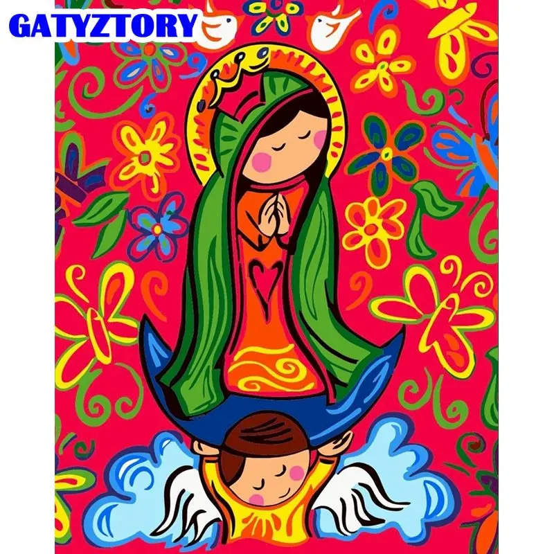 

GATYZTORY Frame DIY Painting By Numbers Abstract Women Picture By Number Modern Home Decoration DIY Gift Wall Artcraft